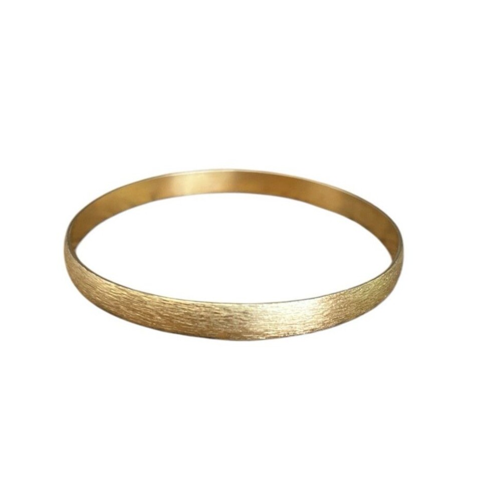 Vintage Gold-Tone Textured Bangle Bracelet by Napier